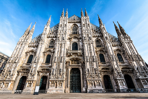 Front View Of Duomo In Milan, Italy