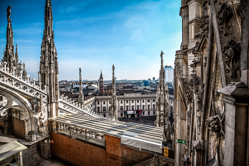View Of Duomo Backside In Milan, Italy