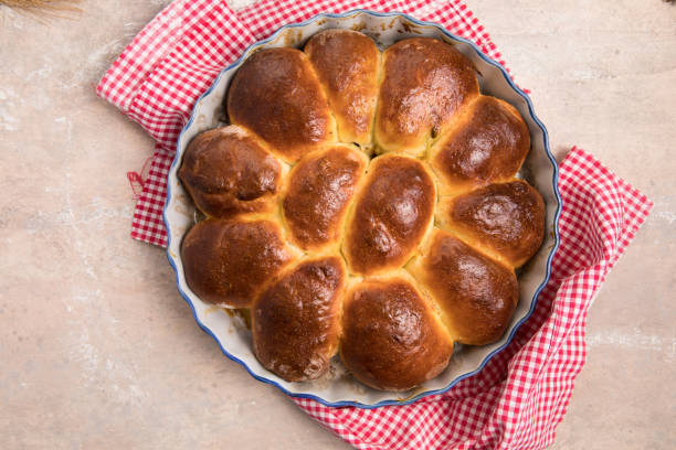 istock Piroshki - russian baked puff pastry with cabbage fillings. 1395756495
