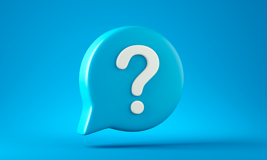 Question mark icon. 3d illustration