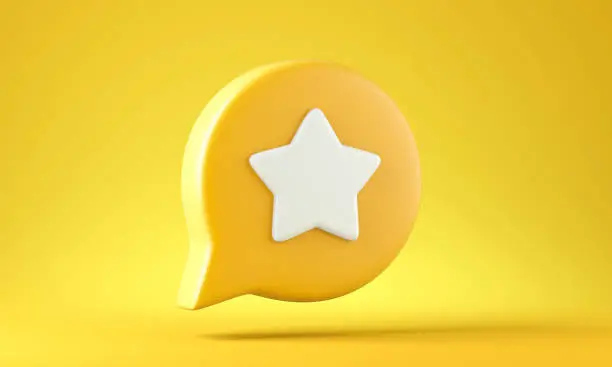 Photo of Speech bubble with star