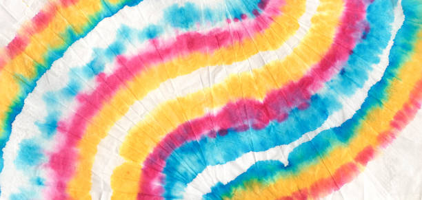 colorful hippie tie dye banner style. modern bright tie dye wallpaper design. dyed colorful tie dye fashion art. - tie die imagens e fotografias de stock