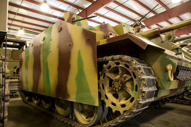 istock close up view of a battle tank 1395767270