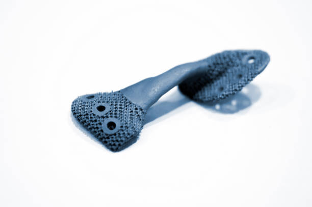 istock Object printed on metal 3d printer isolated on white background close-up. 1395775498