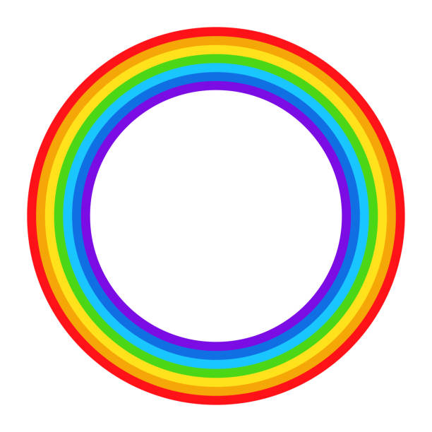 istock Circle rainbow icon. Full round shape of color spectrum. Vector illustration isolated on white 1395780047