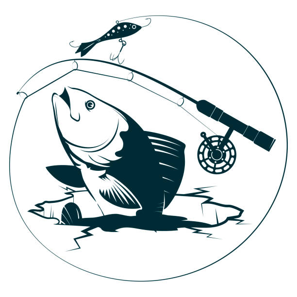 70+ Ice Fishing Hole Stock Illustrations, Royalty-Free Vector