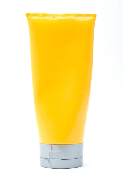Yellow tube stock photo