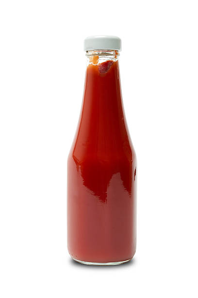 Frascos de Ketchup - fotografia de stock