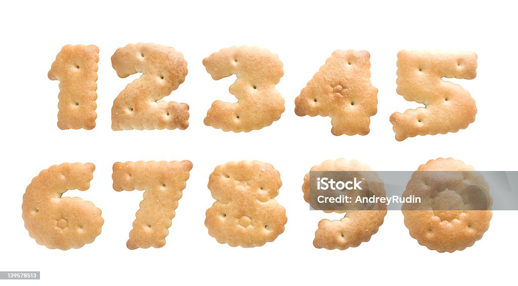 cookie-Nummer - Lizenzfrei Clipping Path Stock-Foto