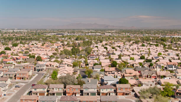 istock Aerial Shot of Housing Developments in Gilbert, Arizona 1395786291