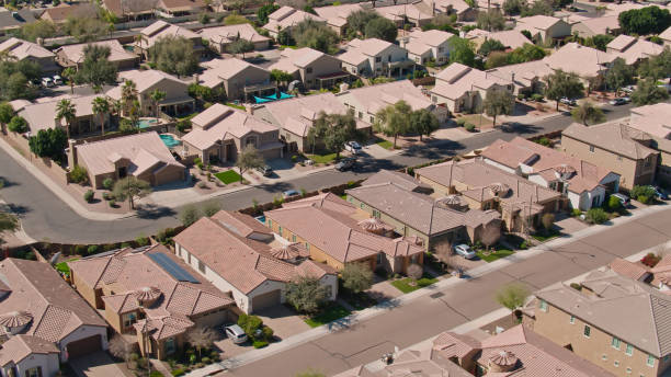 istock Homes in Gilbert, Arizona - Aerial Shot 1395786303