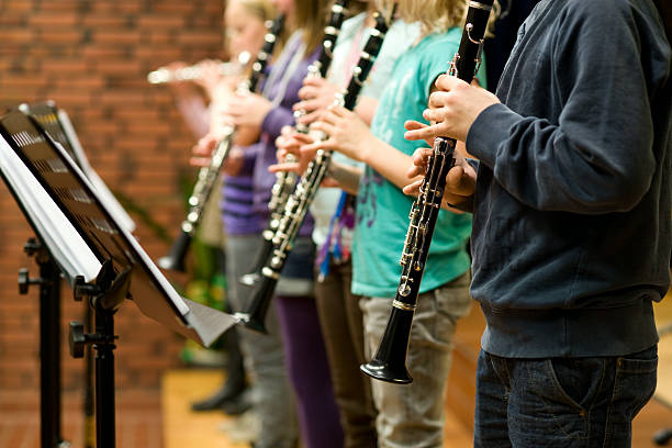 Concert Clarinet concert at school clarinet stock pictures, royalty-free photos & images