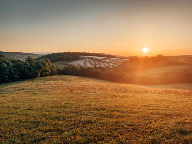 istock solar farm at dusk 1395788386