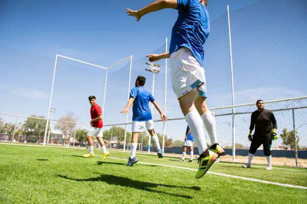 istock Recreational Soccer Game corner kick 1395788690