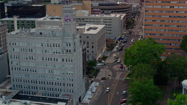 Drone Flight Over Downtown Jackson, Mississippi