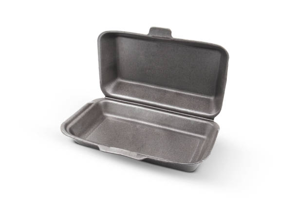 istock Gray Styrofoam box isolated on white background 1395798156