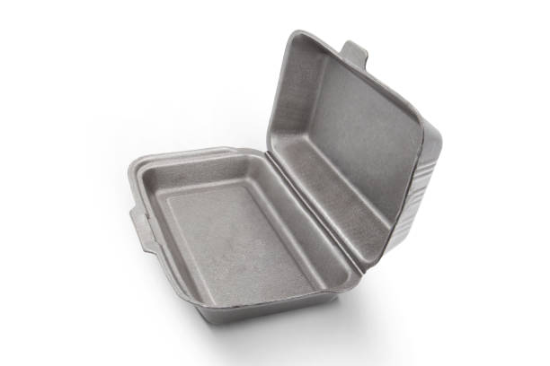 istock Gray Styrofoam box isolated on white background 1395798235