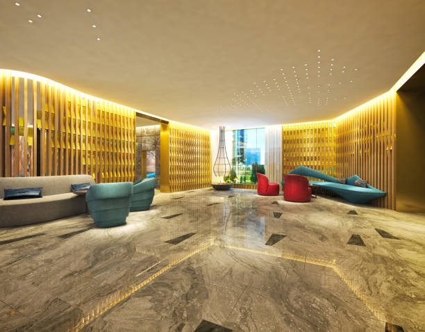 istock 3d render luxury hotel lobby entrance 1395803234