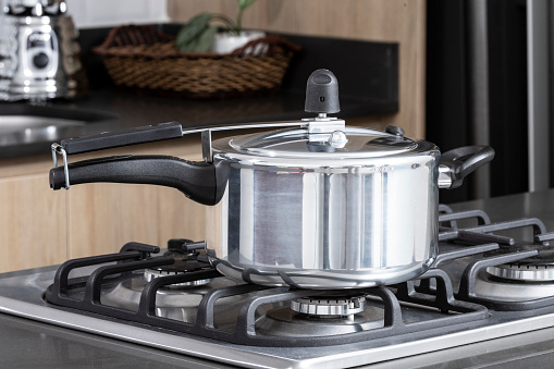 Kitchen Appliances - Pressure Cooker; Photo In The Kitchen.