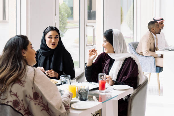 istock Middle Eastern women in their 20s dining at restaurant 1395810588