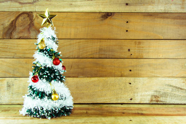 istock Christmas tree , objects for emblazon in Christmas wood background 1395823493