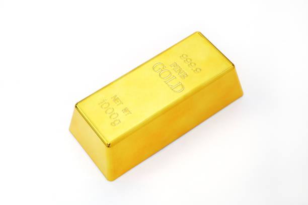 istock Gold bars isolated on white background 1395829129