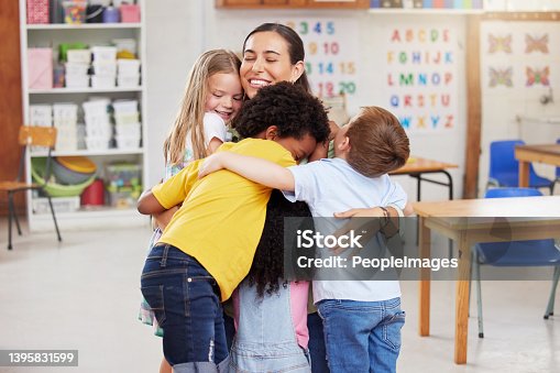 istock Shot of a woman hugging her learners 1395831599