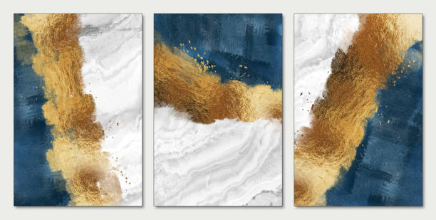 istock 3d abstract marble wallpaper for wall decor .Resin geode and abstract art, functional art, like watercolor geode painting. golden, blue, turquoise, and gray background 1395832495