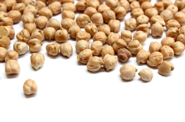 istock Chickpea isolated on the white background 1395834359