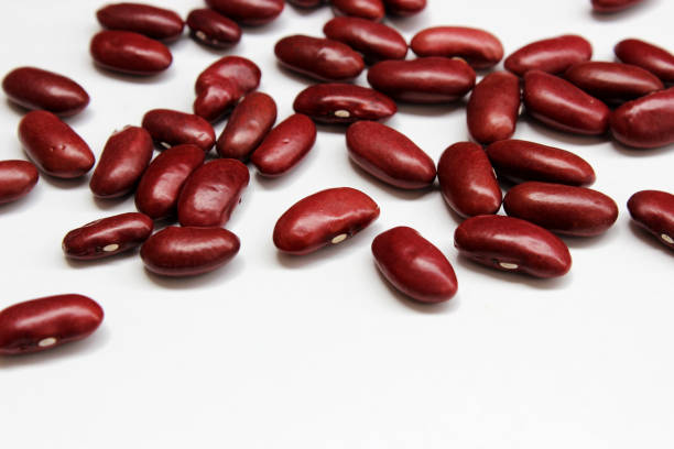 Red kidney bean isolated on the white background
