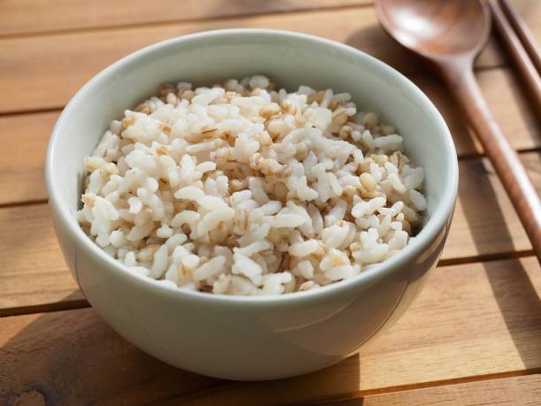 istock Asian food barley rice, meal 1395835273