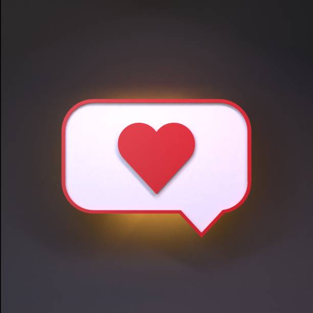 istock The heart icon is displayed in the dialog box. Social media concept. 3d render. 1395838077