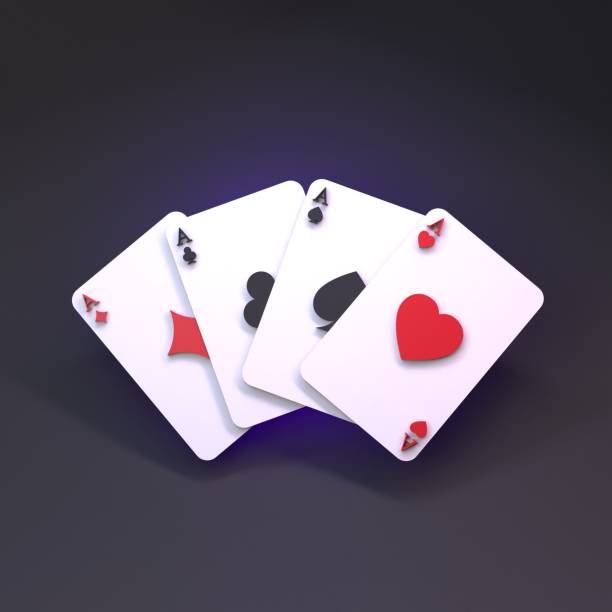 istock Playing cards, aces. Casino element. Render in 3d. 1395838899