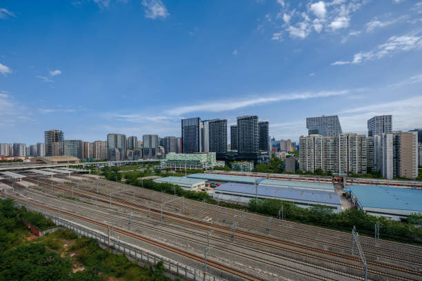 istock Chengdu modern urban architecture on a sunny afternoon 1395846137