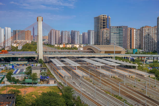 istock Chengdu modern urban architecture on a sunny afternoon 1395846155