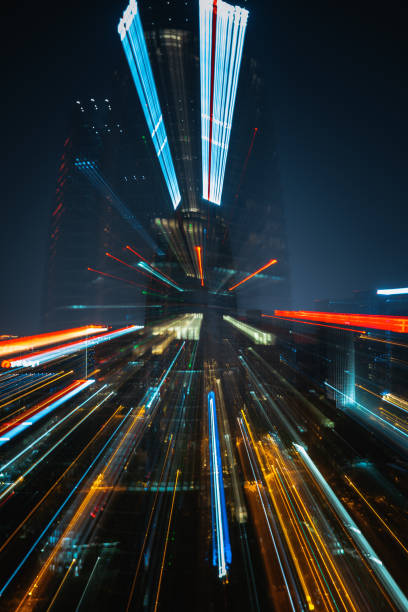 istock Night commercial city modern architecture 1395846793