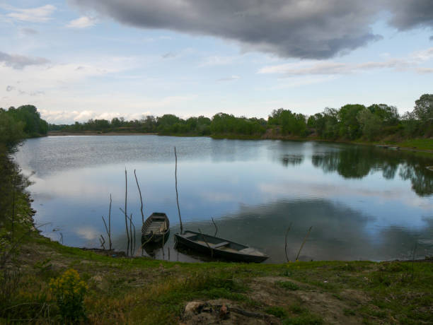 istock springtime rain over the Po river in Piacenza, Emilia Romagna, Italy at sunset 1395847332