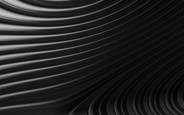istock Dark waves abstract background pattern. Black and white monochrome abstract background 1395848348