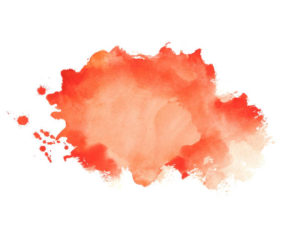 istock orange red color hand painted watercolor texture background 1395848988