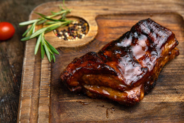 istock grilled meat steak on a wooden board with spices 1395852553