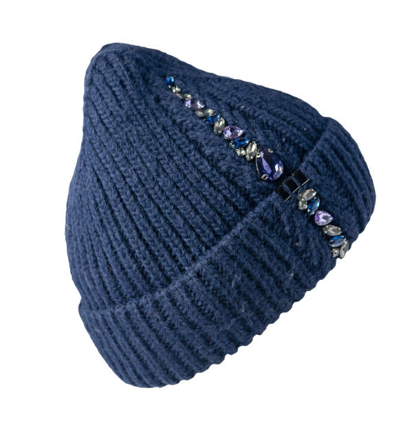 istock women's hat knitted isolated on white background. warm winter accessory 1395858076