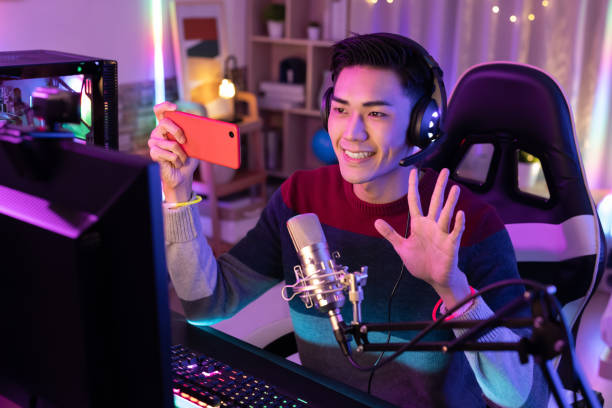 istock cybersport gamer have live stream 1395858613