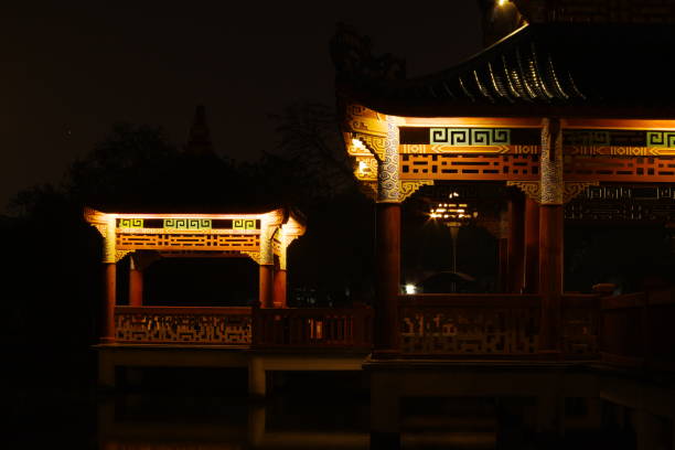 istock Night view of the pavilion 1395861948