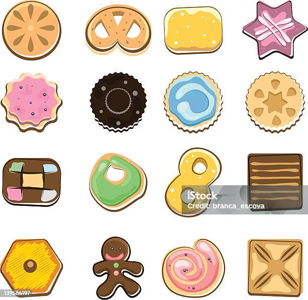 Ilustración de Garabato Las Cookies y más Vectores Libres de Derechos de Galleta - Dulces - Galleta - Dulces, Alimento, Amarillo - Color