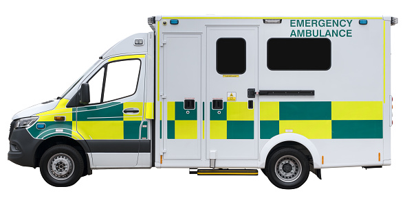 Isolated United Kingdom Ambulance On A White Background