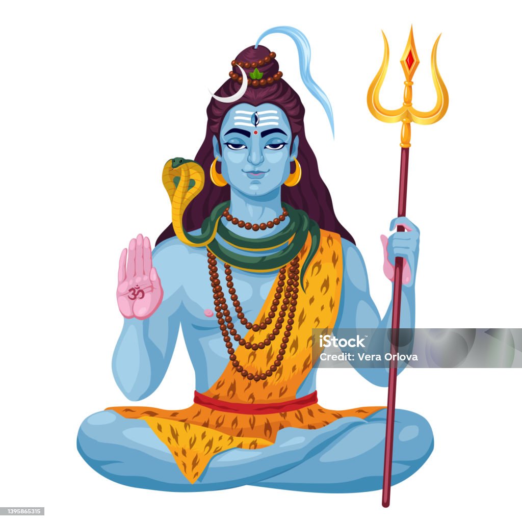 Lord Shiva Indian Maha Shivratri Festival Vector Illustration ...
