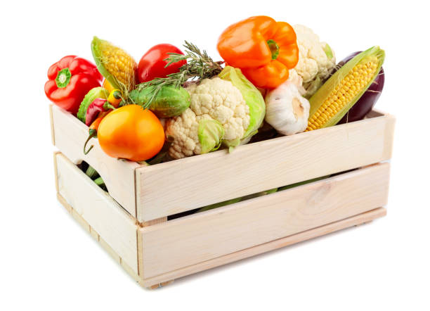 istock Various fresh vegetables isolated on a white background. 1395867087