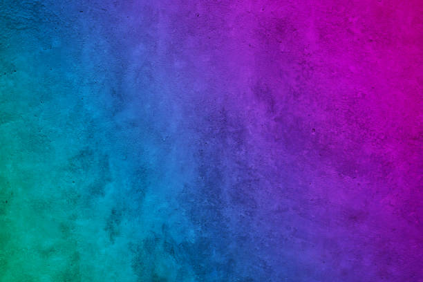 beautiful abstract purple blue teal background. gradient. toned rough surface texture. colorful background . - water damaged stained concrete imagens e fotografias de stock