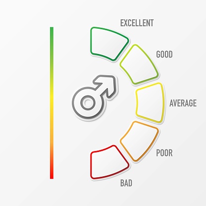 Abstract circle gradation level elements with arrow and outline color silhouettes