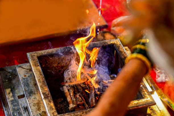 istock Home Havan Kund In Traditional Indian Wedding Ceremony 1395873661